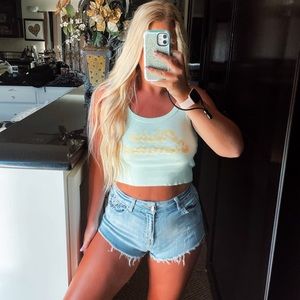 🆕 NWT BILLABONG hello summer green and yellow crop top